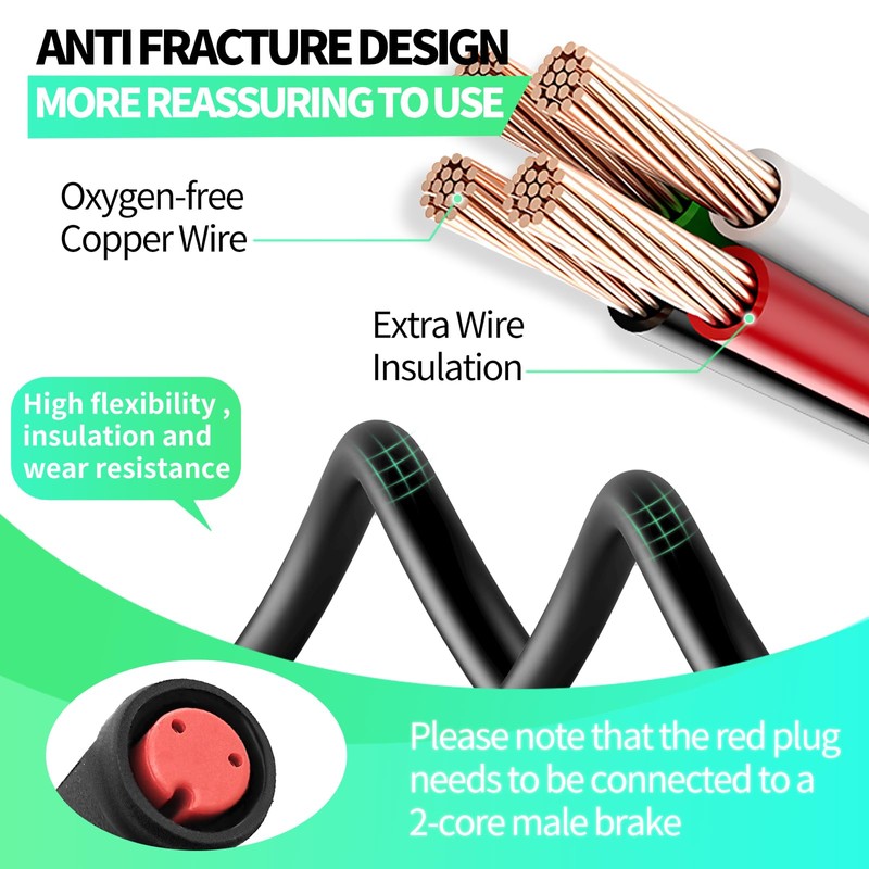 FOBOXCHD Electric Bicycle Signal Cable, Connecting Controller to Display, Throttle,