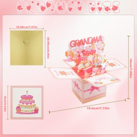 HINGTAI Grandma Birthday Gifts, Birthday Popup Card