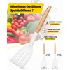 Pack of 2 Silicone Cooking Spatula, Heat Resistant Solid Turner,