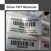 Barcode Warranty Blank Sticker Dumb Silver PET Security Labels with