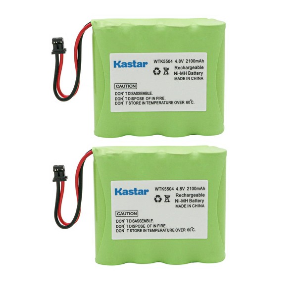 Kastar 2-Pack Ni-MH Battery 4.8V 2100mAh Compatible with DSC BATT2148V