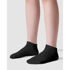 KEREDA 15 pares de calcetines deportivos de tobillo para niños y niñas, Negro, 6-8 Años