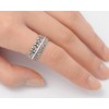 Sterling Silver Women's Bali Plain Nugget 3 Ring Set Beautiful