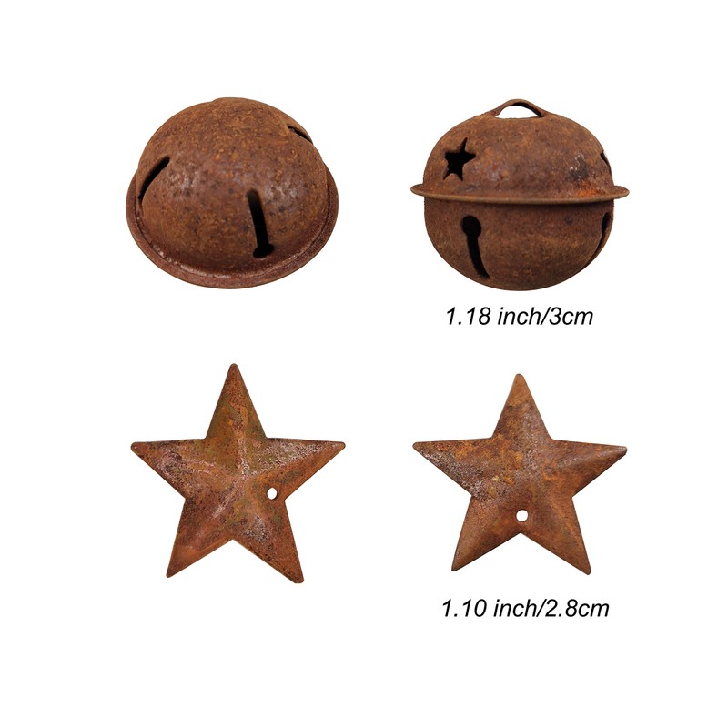 FOWALCOO 48 cascabeles oxidados para Manualidades con Recortes en Forma