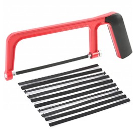 Hacksaw, Junior Hacksaw, Small Hand Saw, Metal Saw Bend, Hand Saw, Mini Hand Hacksaw, Junior Hacksaw, Mini Hacksaw with 10 Interchangeable Saw Blade, for Cutting Plastic