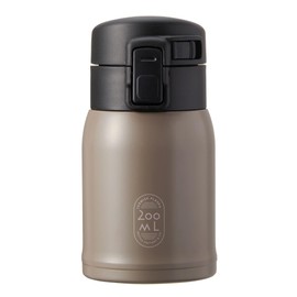 ベストコ マグボトル ワンタッチ 200ml 保冷 保温 真空二重構造 ブラウン ステンレス NM-322 ステンレスカフェボトル