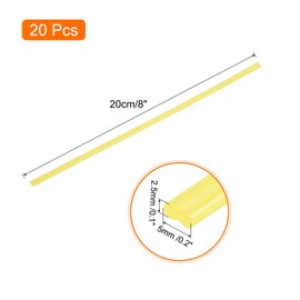 MECCANIXITY 20pcs 8 Inch Plastic Welding Rods PP Welding Strips Welder Rods for Car Bumper, Kayak Repair, Plastic Welder, Yellow