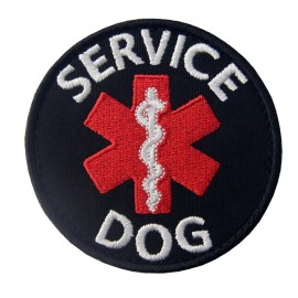 TrendyLuz Service Dog Medical EMT Embroidered Hook & Loop Tactical Morale Pet Patch