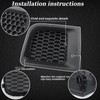PGTOPONE 2PC Front Kidney Grilles Bezel Cover Kit for Jeep