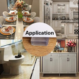 Hsthe Sea 4 Pack Rubber Door Stops Height Adjustable with Hooks Door Stops for Floor Door Wedges - Door Stops Plastic Wedges Door Clips Rubber Door Wedges (Clear, White)