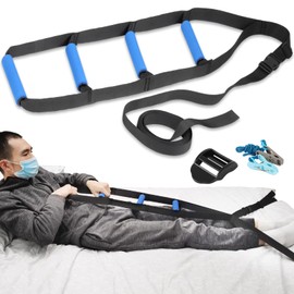 Homymusy Bed Ladder Assist，Pull up Helper and Sit up Helper with 4 Handle Grips (95 INCHES,1 Pack)