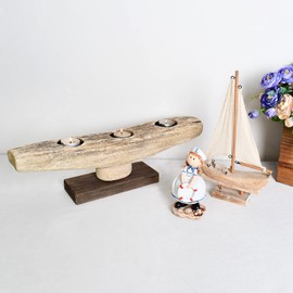 Wooden Tealight Candle Holder Set of 3 Rustic Wood Tea Lights Holders Votive Candles Stands Decorative Table Centerpieces for Wedding Party Holiday