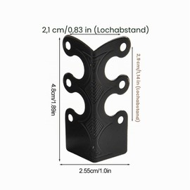 EasyByMall 6 Pieces Skirting Board Corner Protectors, Vintage Metal Corner Protectors, Iron Skirting Board Corner Protectors, Furniture Corner Edge Protectors, Furniture Accessories for Crates Boxes Furniture Shelf Table (Black)