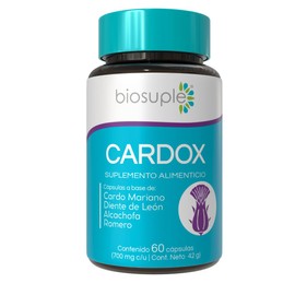 Biosuple Cardo Mariano Alcachofa Complejo Herbal Extractos Naturales Suplemento Alimenticio Cápsulas