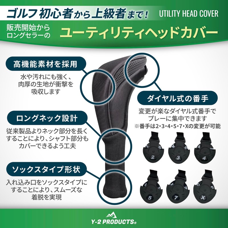 Y-2 Products Golf Headcover Utility Driver Set of 3 (135)