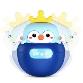 Yaozyety Baby Penguin Wobble Toys, Infant Roly-Poly Tumbler Musical Wobbler, Babies Sensory Development & Teething Toy for Newborn 3-12 Month Baby Toddler Boys and Girls Gifts