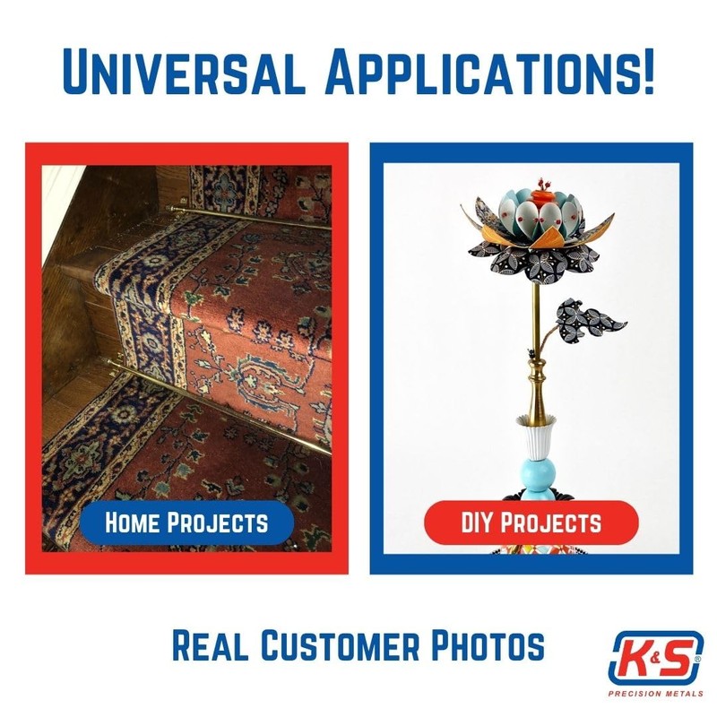 K&S 8144 Round Brass Tube, 21/32" OD x 0.014" Wall