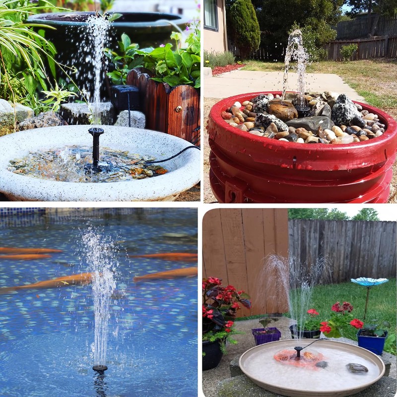 Lewisia 2W Solar Bird Bath Pump with USB Charging for