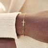 SilverLining Creation Birthstone Cross Bracelet for Women - Friendship Gift,