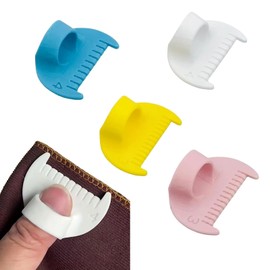 4PCS 3mm/4mm Edge Stitch Lock Sewing Gauge.Thumb Guide Ruler for Precise Hemming, Quilting & Fabric Stitching, Lightweight DIY Sewing Tool Kit.(3mm/4mm)