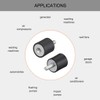 sourcing map M4 Male Socket Rubber Mounts Vibration Insulators Shock