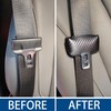 SUNBREATH Car Seat Belt Buckle Cover Carbon Fiber Leather Seatbelt