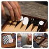 Backgammon Game Pieces Replacement: 30pcs Black White Backgammon Checkers for