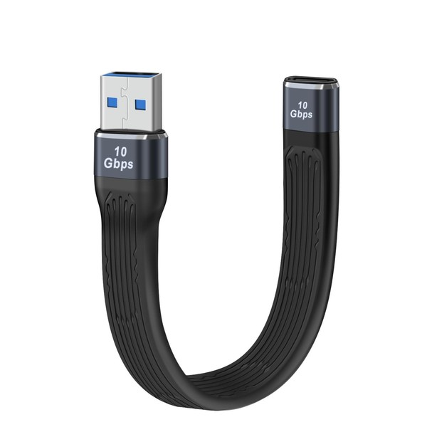 YINGAYOU Flat USB C Extension Cable 10Gbps USB C 3.0
