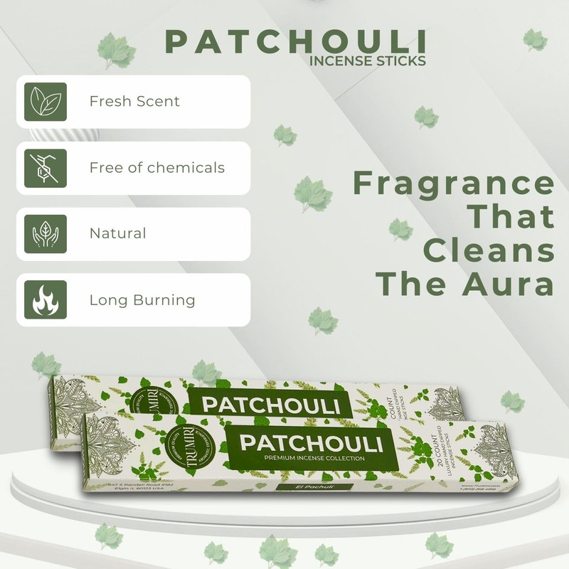 Patchouli Incense Sticks - Total 120 Insence-Sticks - 6 Packs