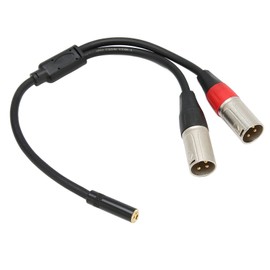 Bewinner 3.5mm 1/8 to XLR Microphone Cable, Professional Connector Adapter,Balanced Dual XLR Male to 3.5mm Female Stereo Cable 1.0ft