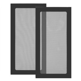 S SIENOC 2 x 120 x 240 mm Black Fan Cover with Ultra Fine Dust Filter, Low Magnetic Mounting (2 x Dust Filter, 120 x 240 mm, Black)