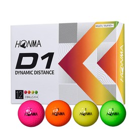 Honma Golf Ball D1 D-1 BT2201 2-Piece Soft Ionomer Flying Distance Golf Balls 1 Dozen 12 Balls Costa Honma Golf Honma Honma Honma 2201 Multicolor