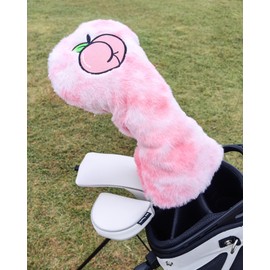 Big Teeth Golf Driver Headcover,Driver Head Cover, Solf Fur Golf Head Covers Club Protector, Pink Peachy 460CC Golf Club Head Covers