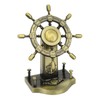 Pirate Decor Alloy Retro Style Glossy Durable Nautical Rudder Ornaments