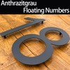 Meision House Number Anthracite Stainless Steel House Number RAL 7016