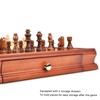 AMEROUS 12.8'' Magnetic Wooden Chess Set / 2 Built-in Storage