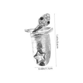 Baluue 4pcs Snake Fingernail Rings Jewelry for Women Unique Design Lightweight Chic Nail Accessories for Daily Wear and Festivals Random Color