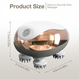 SGZIOO Kopfmassagegerät Elektrisch mit 4 Knetköpfen und Timing Funktion, Kopfmassage Elektrisch, Kopfhaut Massagegerät, Kopf Massage Gerät für Körperentspannung, Haarwachstum, Katzen Streicheln