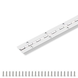 Piano Hinge 48" x 1" Stainless Steel Continuous & Piano Hinge Heavy Duty Piano Hinges, 0.04" Leaf Thickness, 0.5" Knuckle Length, Screw Included
