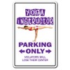 Yoga Instructor Sign Parking Workout Gym Fitness mat Mantra Teacher