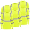 W&H High Visibility Long-Sleeved Safety Work Shirts with Sun Protection