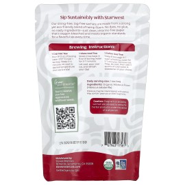 Starwest Botanicals Organic Hibiscus Tea, Caffeine Free, 20 Organic Tea Bags, 1.4 oz (40 g)