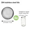 6 Pack Seed Sprouting Jar Lids | For 2.75" Regular