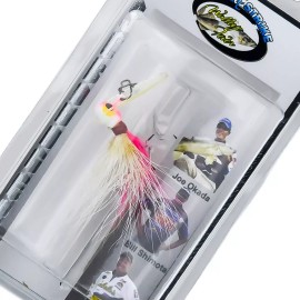 LUCK E STRIKE Walleye Scrounger Bucktail Jig Long Bill 1/8oz 1/0 Hook PINK/WHITE