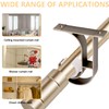 iHomestyle Aluminum Alloy Curtain Rod Bracket,Curtain Rod Holder,Curtain Rod Supportor,Mounted