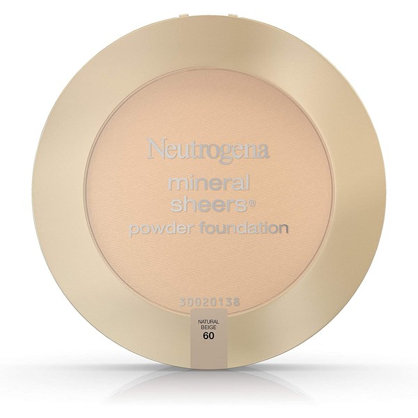 Neutrogena Mineral Sheers Powder Foundation, Natural Beige 60, 0.34 Ounce