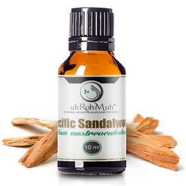 uh*Roh*Muh Pacific Sandalwood Essential Oil 10 ml - Pure and Natural Steam Distillate of Heartwood of Pacific Sandalwood for Aromatherapy - Santalum Austercaledonicum Australia