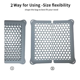 LongTouJ Dishwasher Silicone Net-Basket,Dishwasher Bag for Baby Bottle Accessories and Pacifier,for Small Items,for Small Toys and Novelties(Grey)