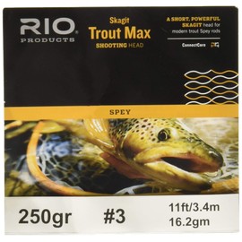 Rio Pesca con Mosca Fly Line Skagit Trucha 250 gr línea de Pesca, Color Azul/Naranja