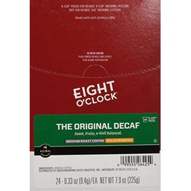 Eight O'Clock Original Blend Decaf Coffee, Medium Roast, Keurig® K-Cup® Pods, 24/Box (06425)
